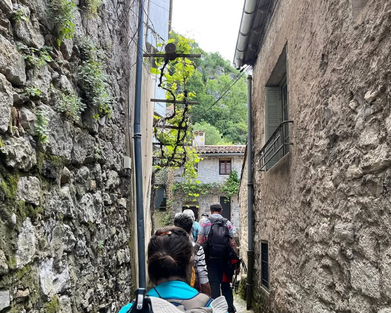 Sentier de randonnée à Vogüé