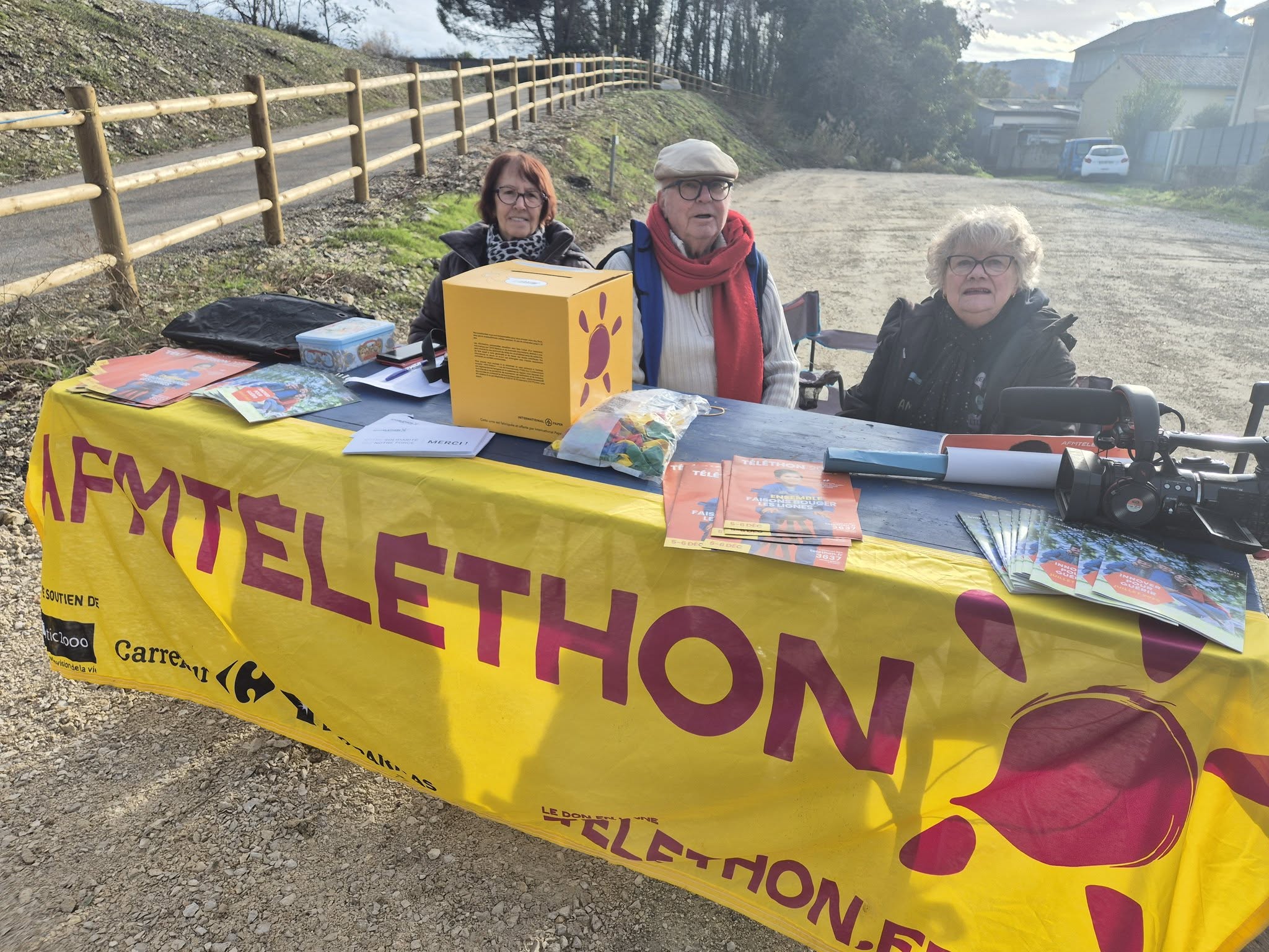 Moment convivial après la randonnée Téléthon