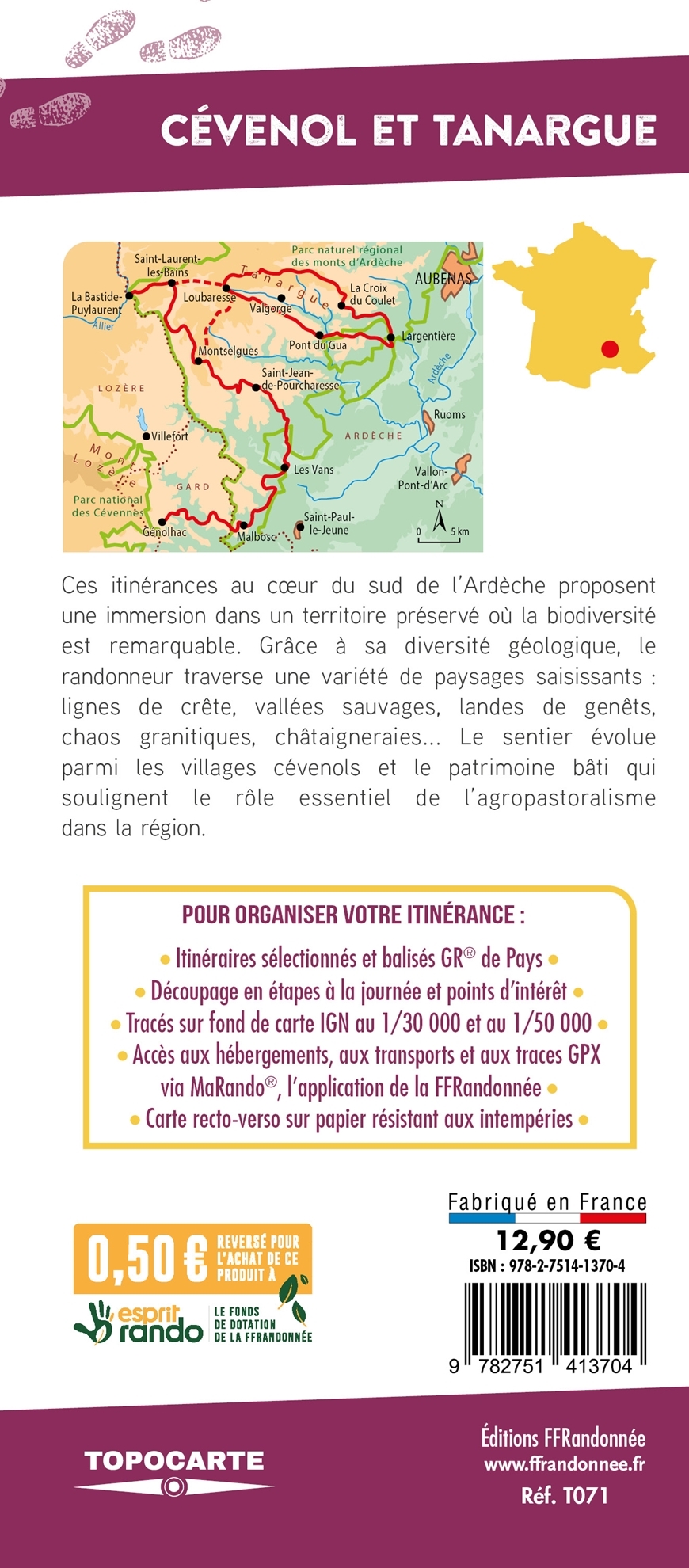 TopoCarte Cévenol et Tanargue