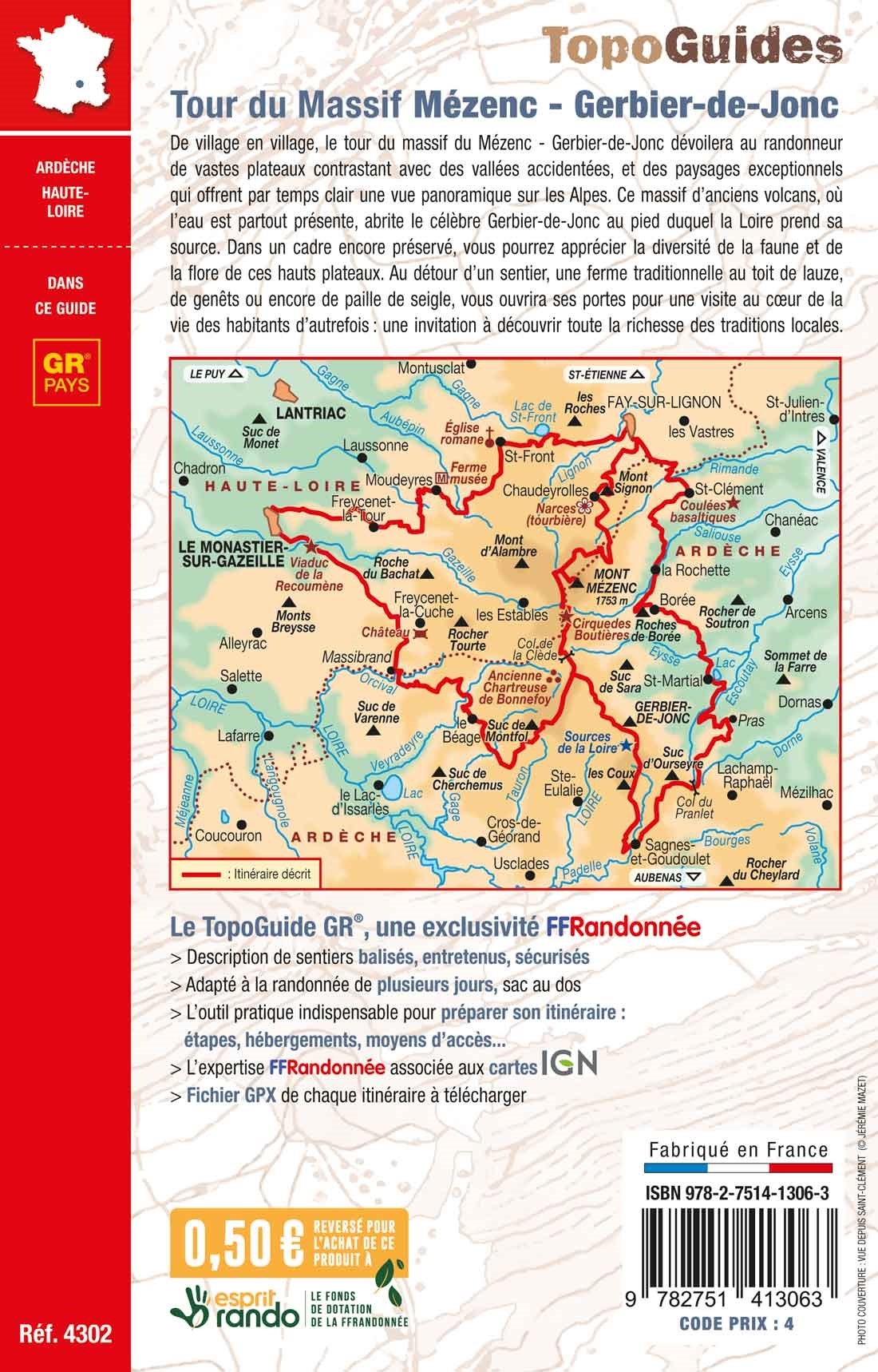 TopoGuide Tour du Massif Mézenc – Gerbier-de-Jonc